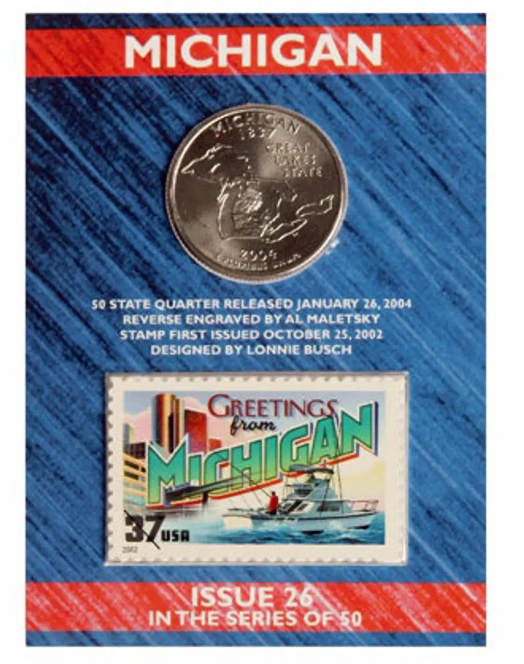State Quarter® and Stamp: Michigan