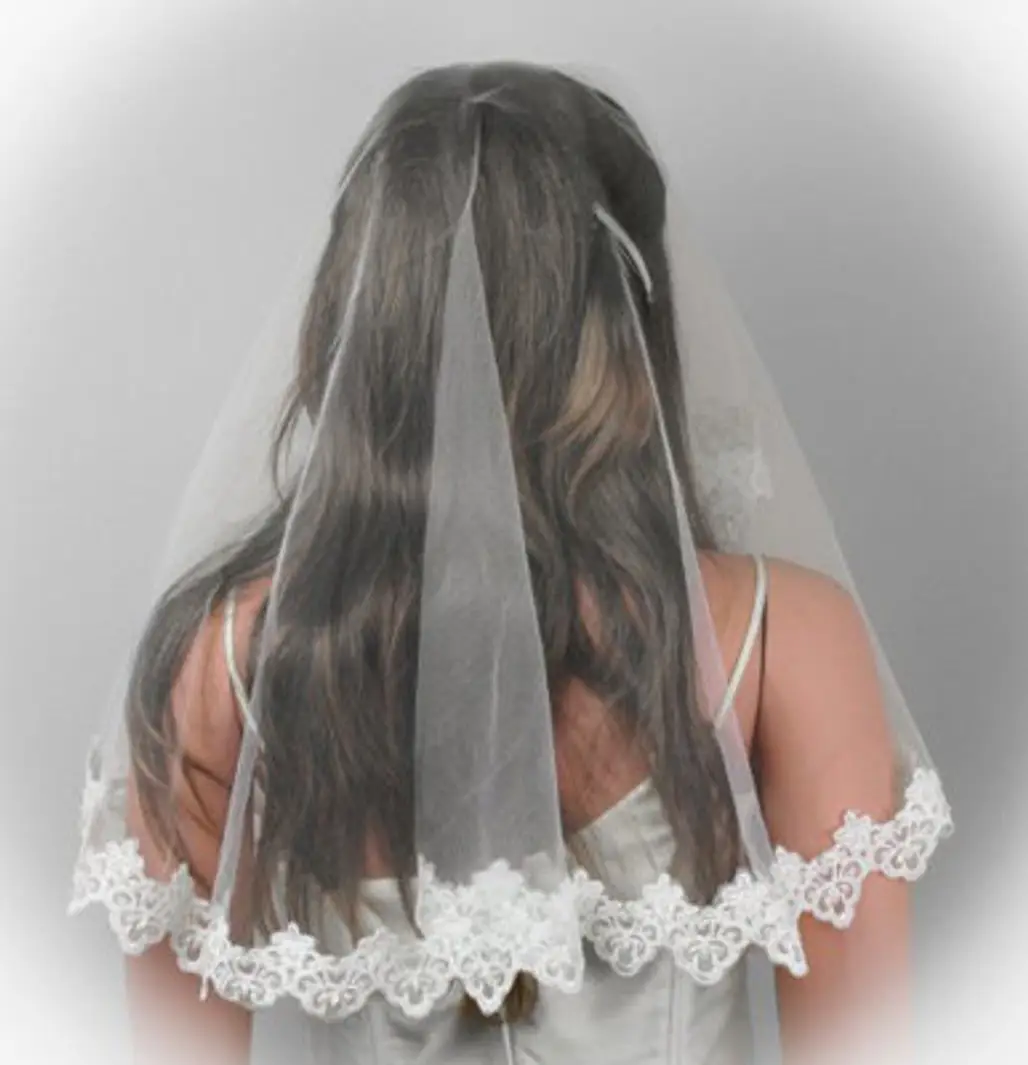 Ivory Bridal Mantilla Veil