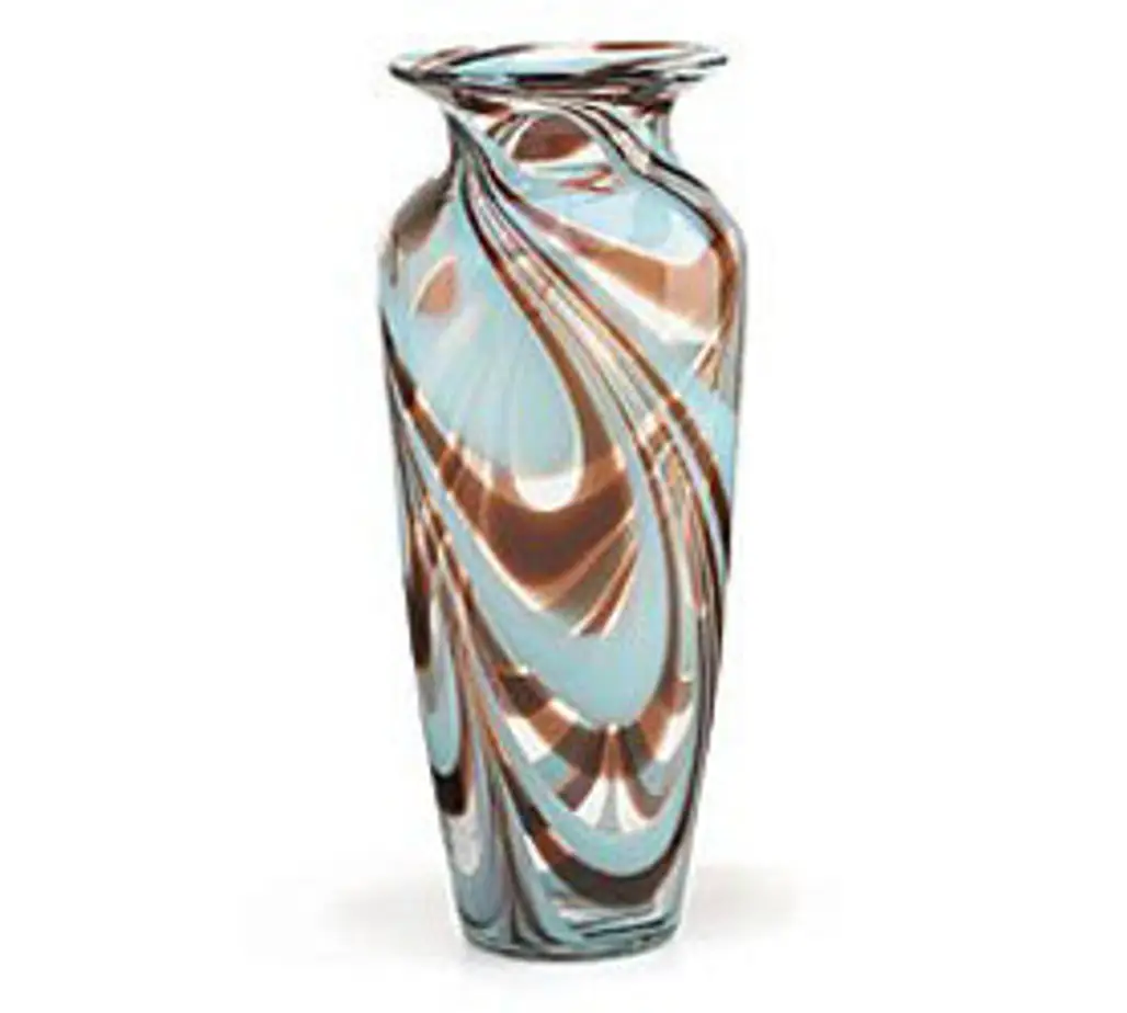 Chocolate and Blue Swirl Vase