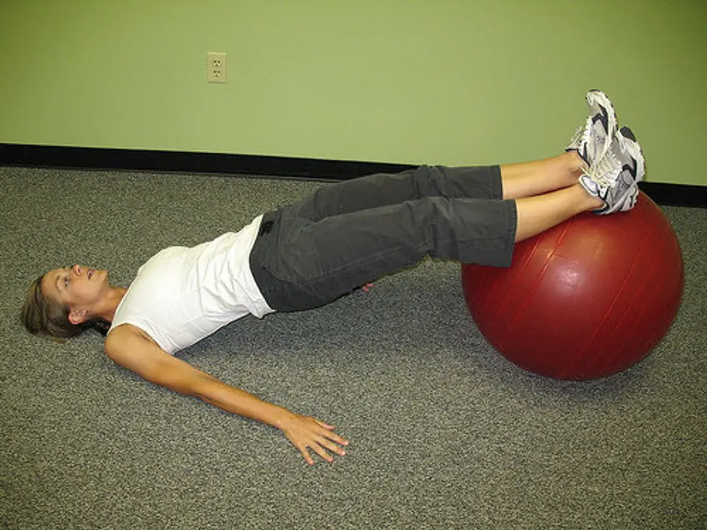 Leg Curl with Exercise Ball