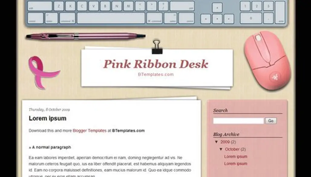 Pink Ribbon Desk