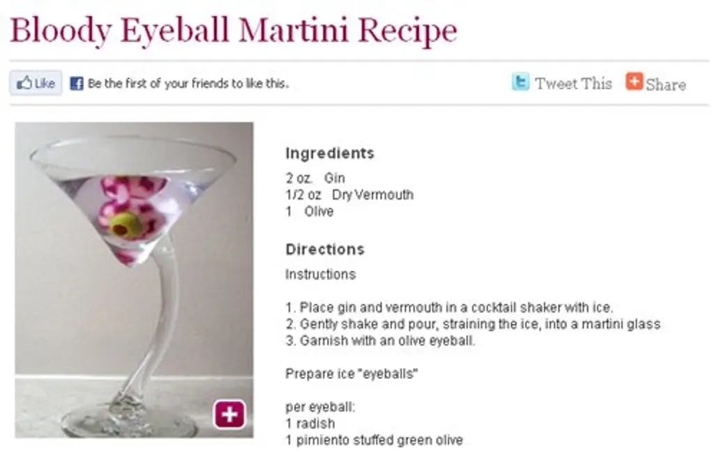 Bloody Eyeball Martini