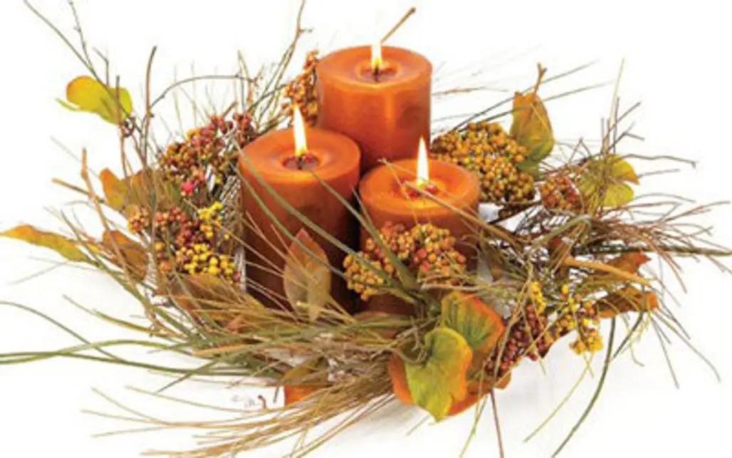 Fall Harvest Camel’s Foot and Grass Candle Rings