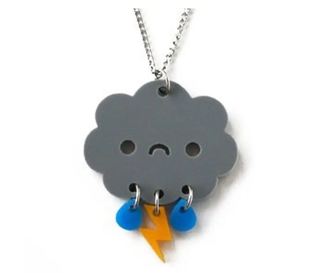 Sad Storm Cloud Necklace