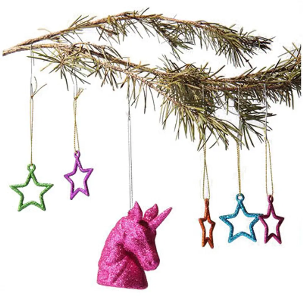 Unicorn and Stars Ornament Set