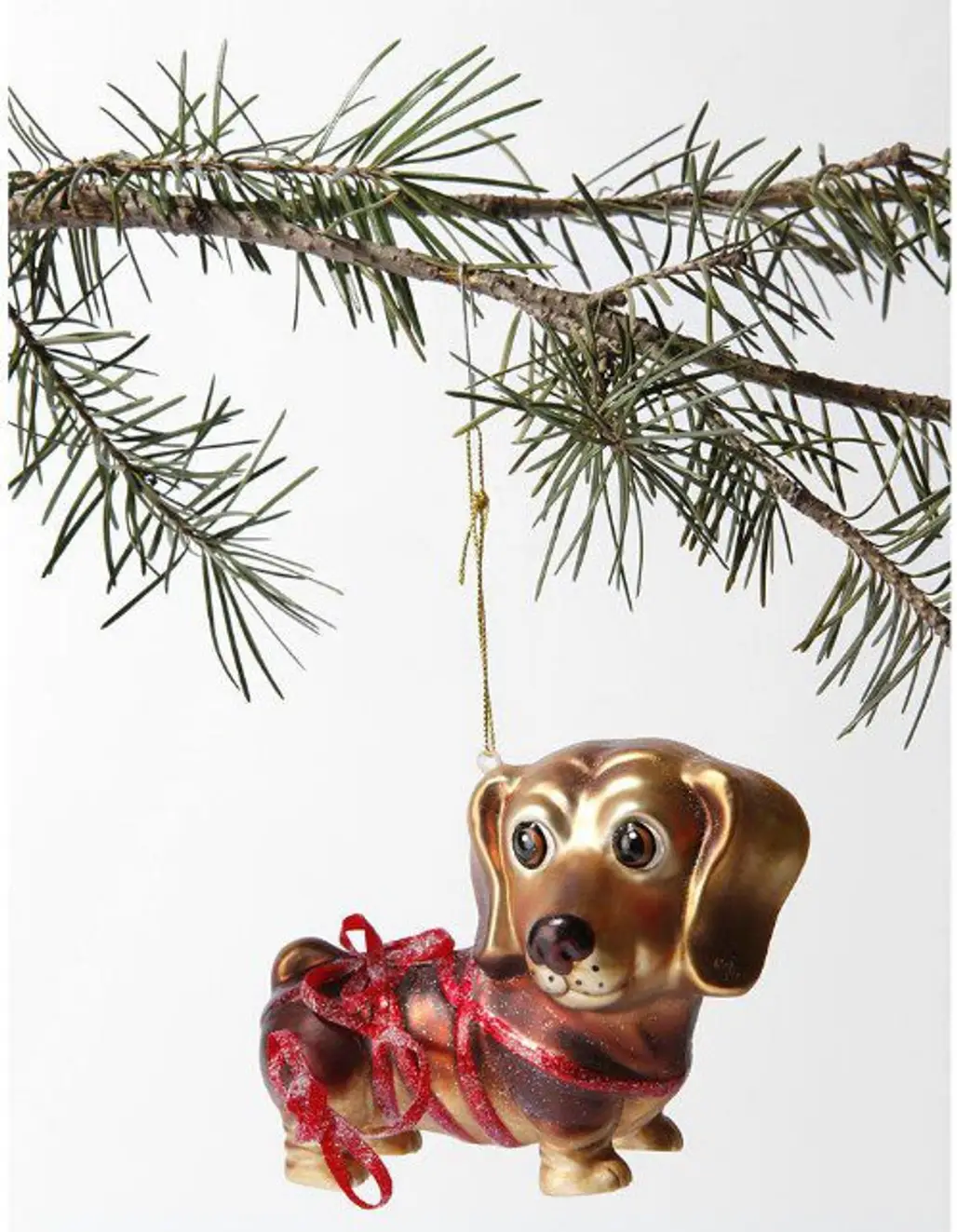 Wiener Dog Tied up Ornament