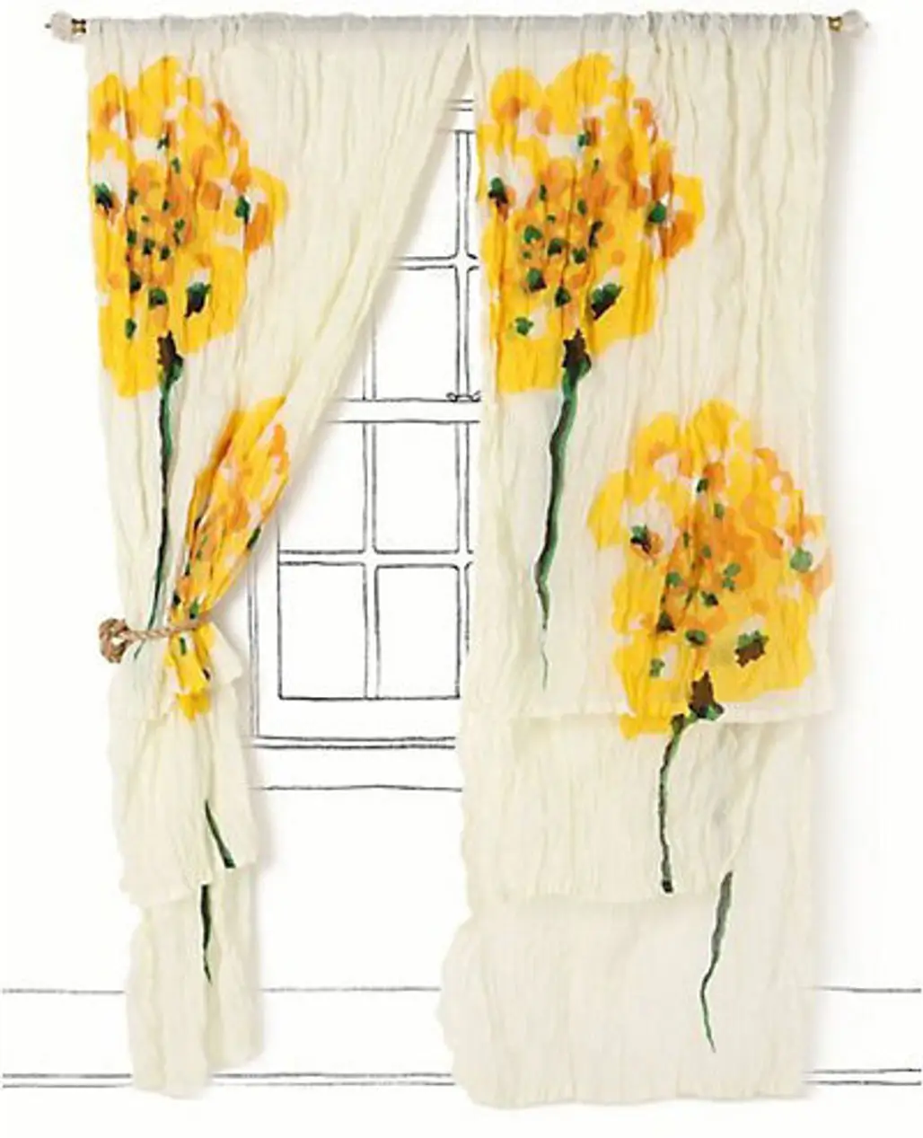 Breeze-Blown Bouquet Curtain