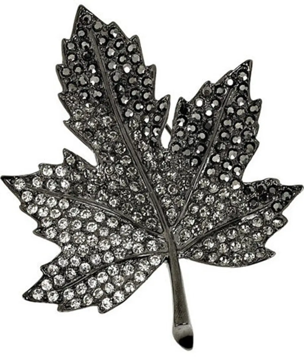 Kenneth Jay Lane Swarovski Crystal-embellished Leaf Brooch