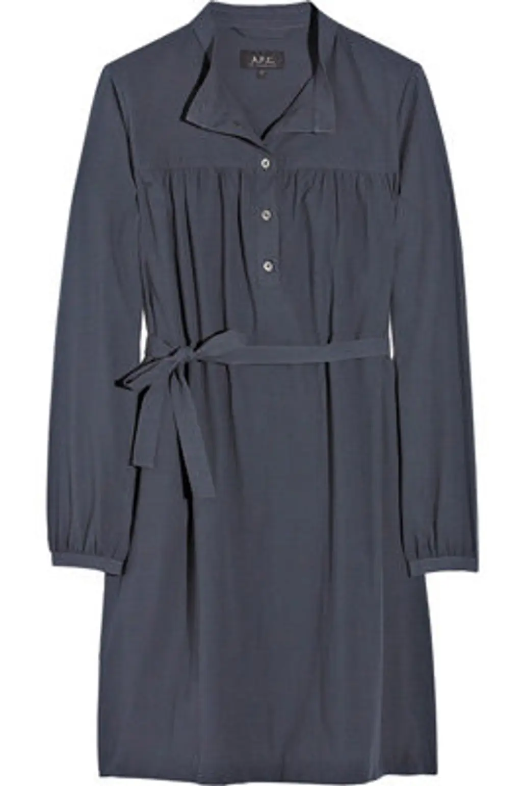 A. P. C. Belted Cotton Smock Dress