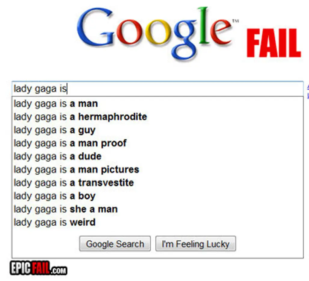 Lady Gaga Fail