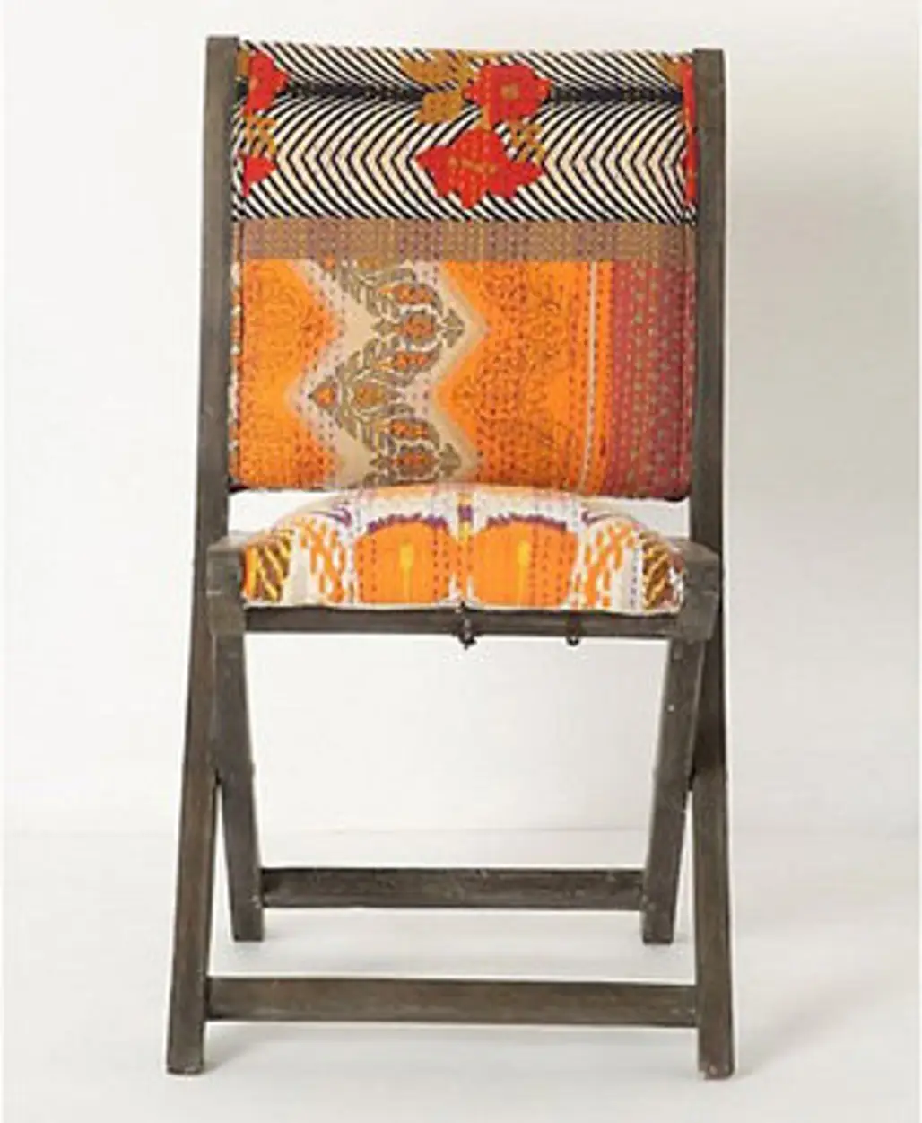 Terai Folding Chair, Orange Ikat
