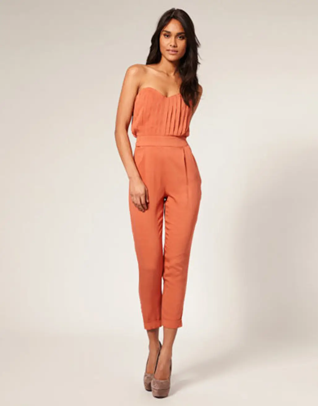 Pleated Bust Jumpsuit by ASOS