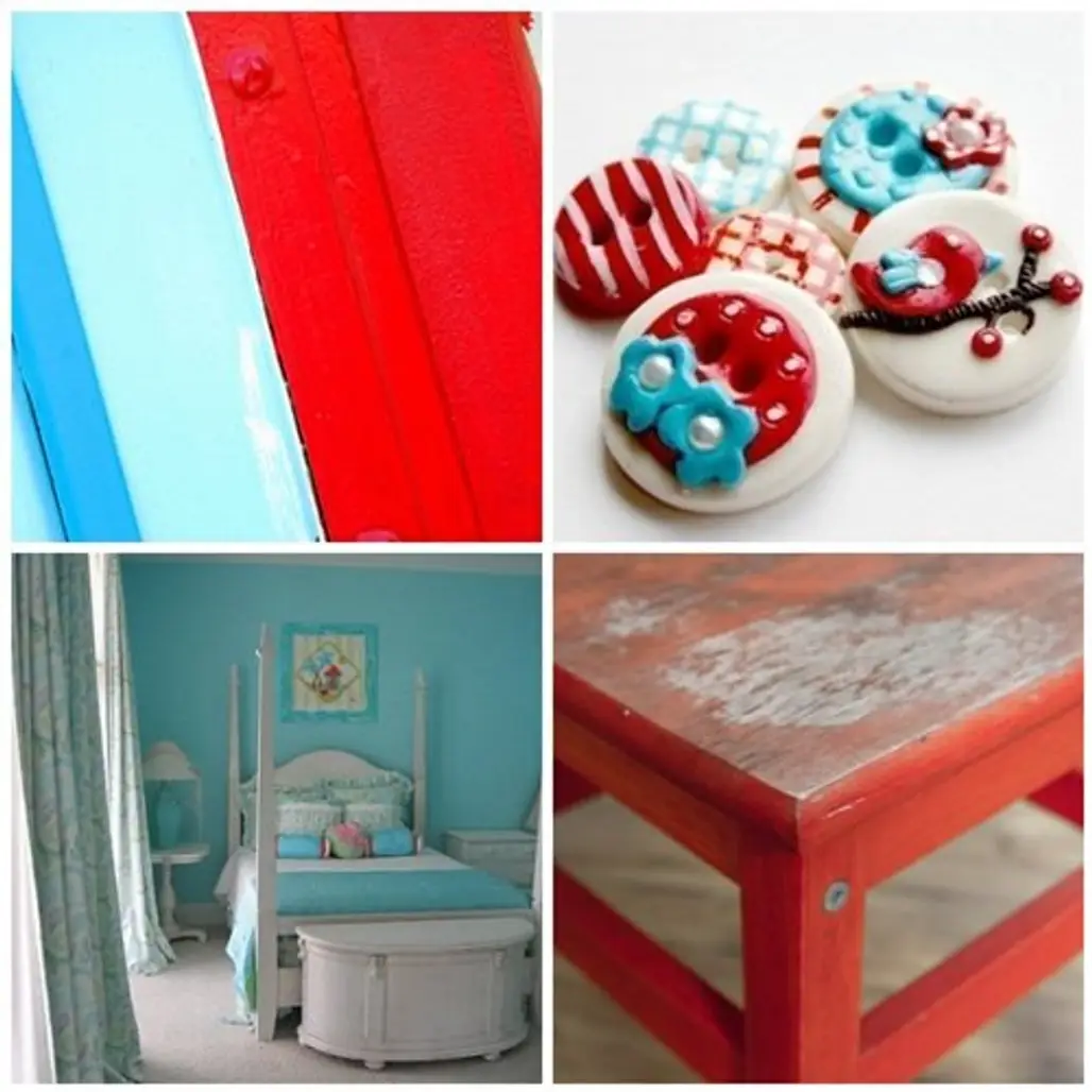Red + Turquoise + White