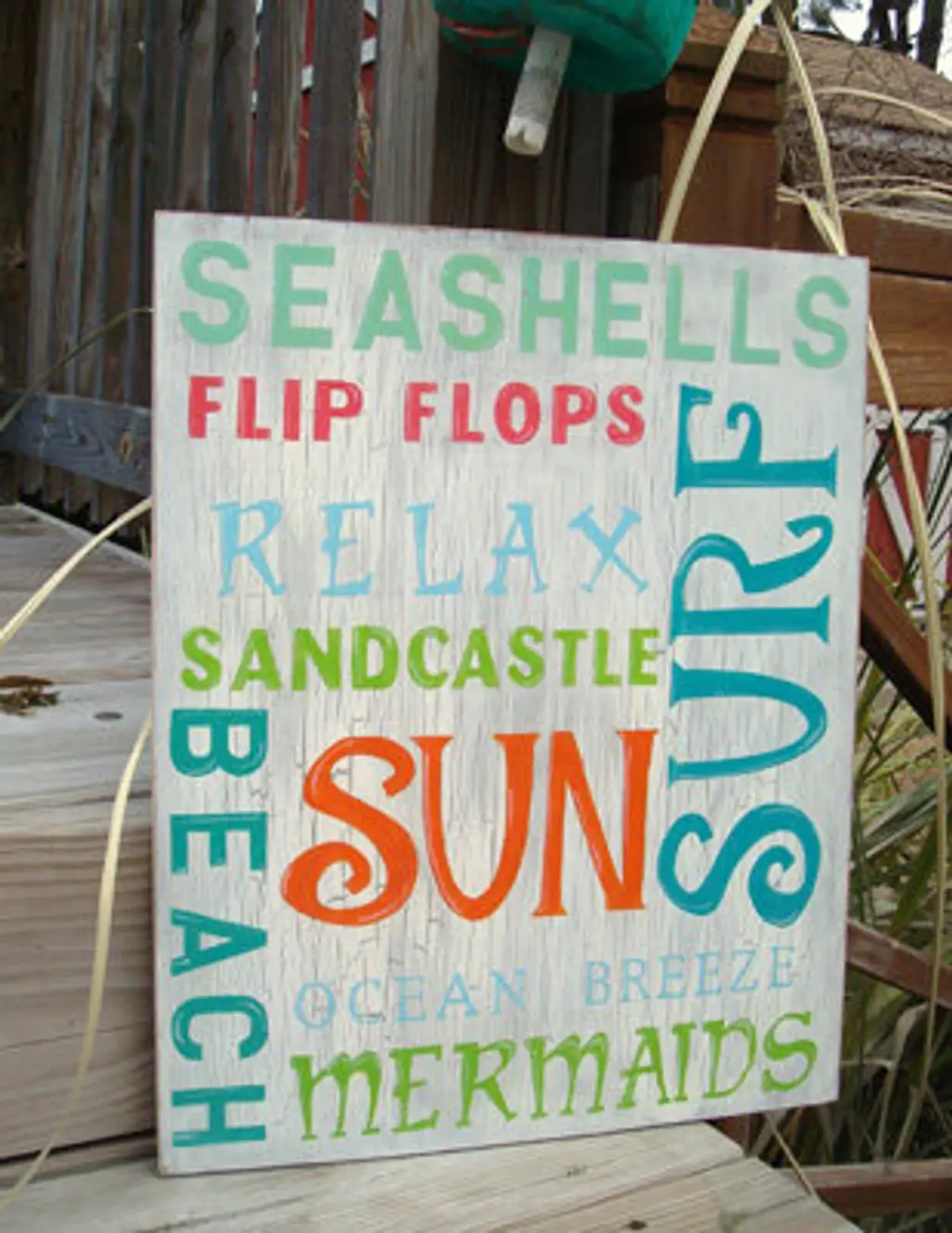 Beach Words Subway Art