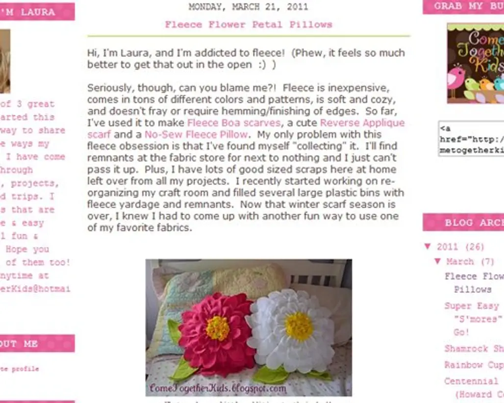 Fleece Flower Petal Pillows
