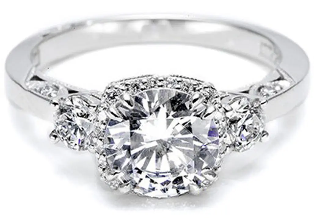 Tacori Engagement Ring with Pave Set Diamonds