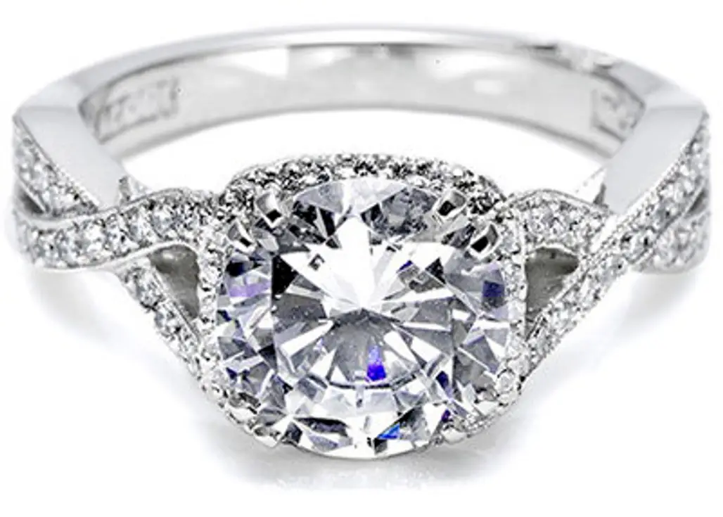 Tacori Engagement Ring with Pave Set Diamonds