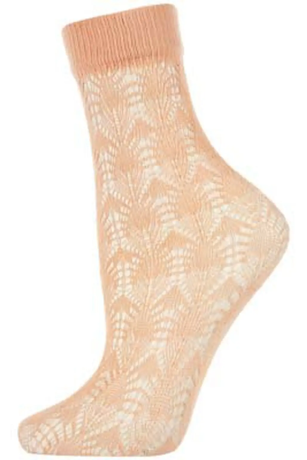 Topshop Pink Fine Pointelle Ankle Socks