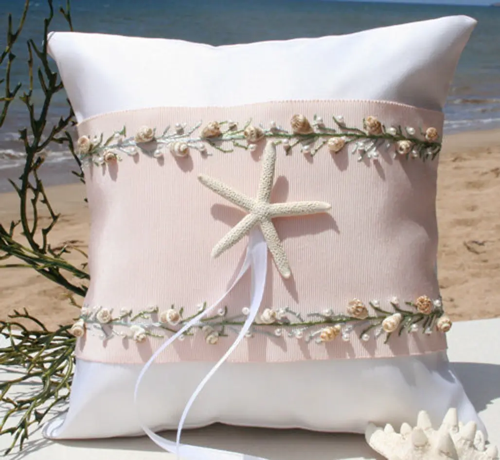 Beach Wedding Ring Pillow