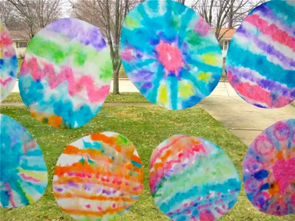 Tie Dyed Coffee Filter Easter Eggs