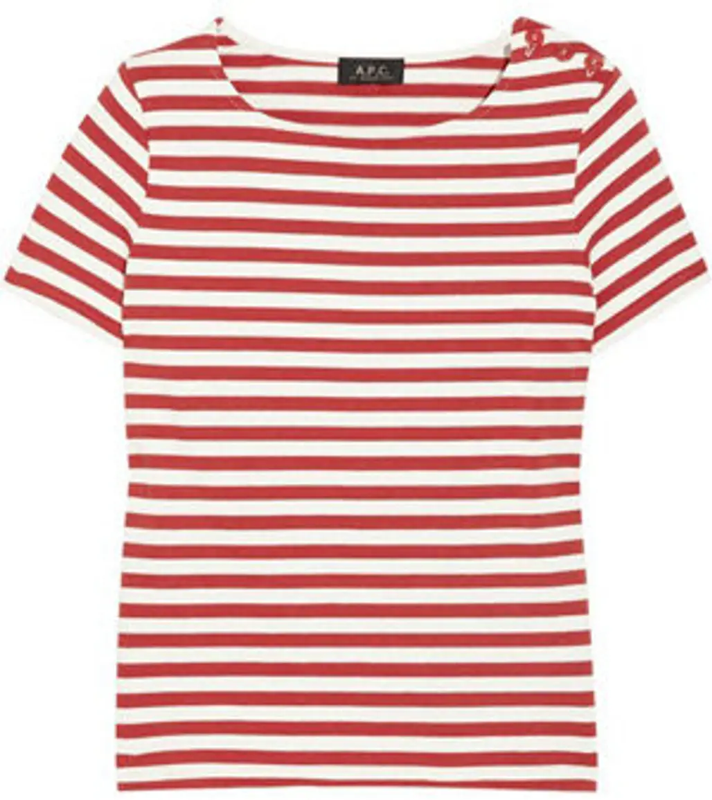 A.P.C Striped Cotton-Jersey T-shirt