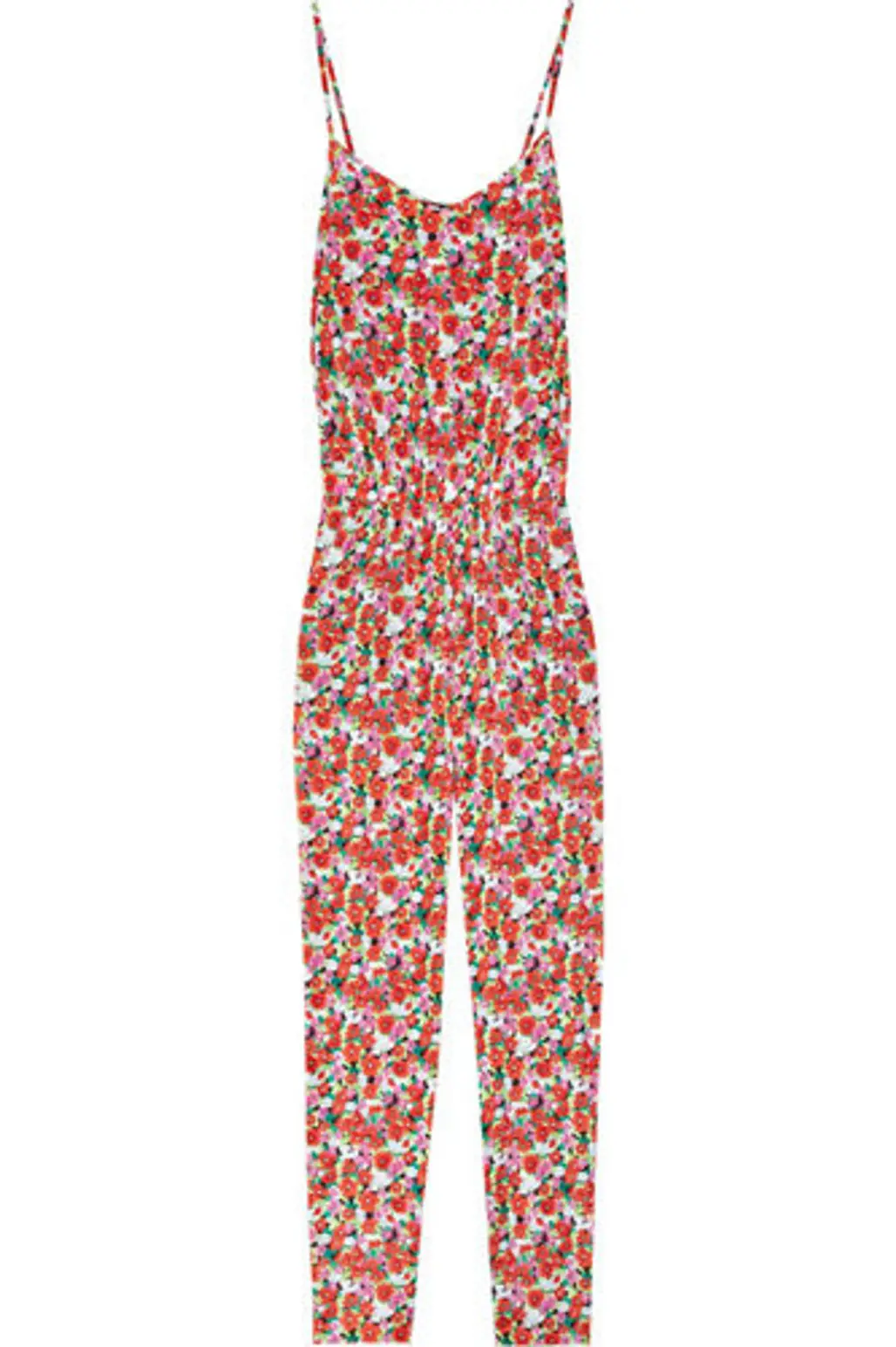 DKNY Floral Print Stretch-Silk Jumpsuit