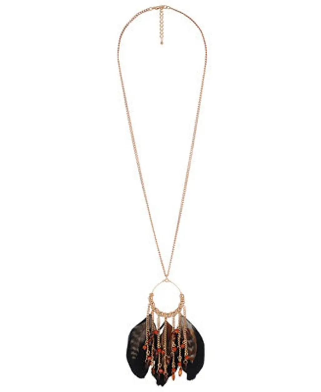 Forever21 Feathers & Beads Necklace