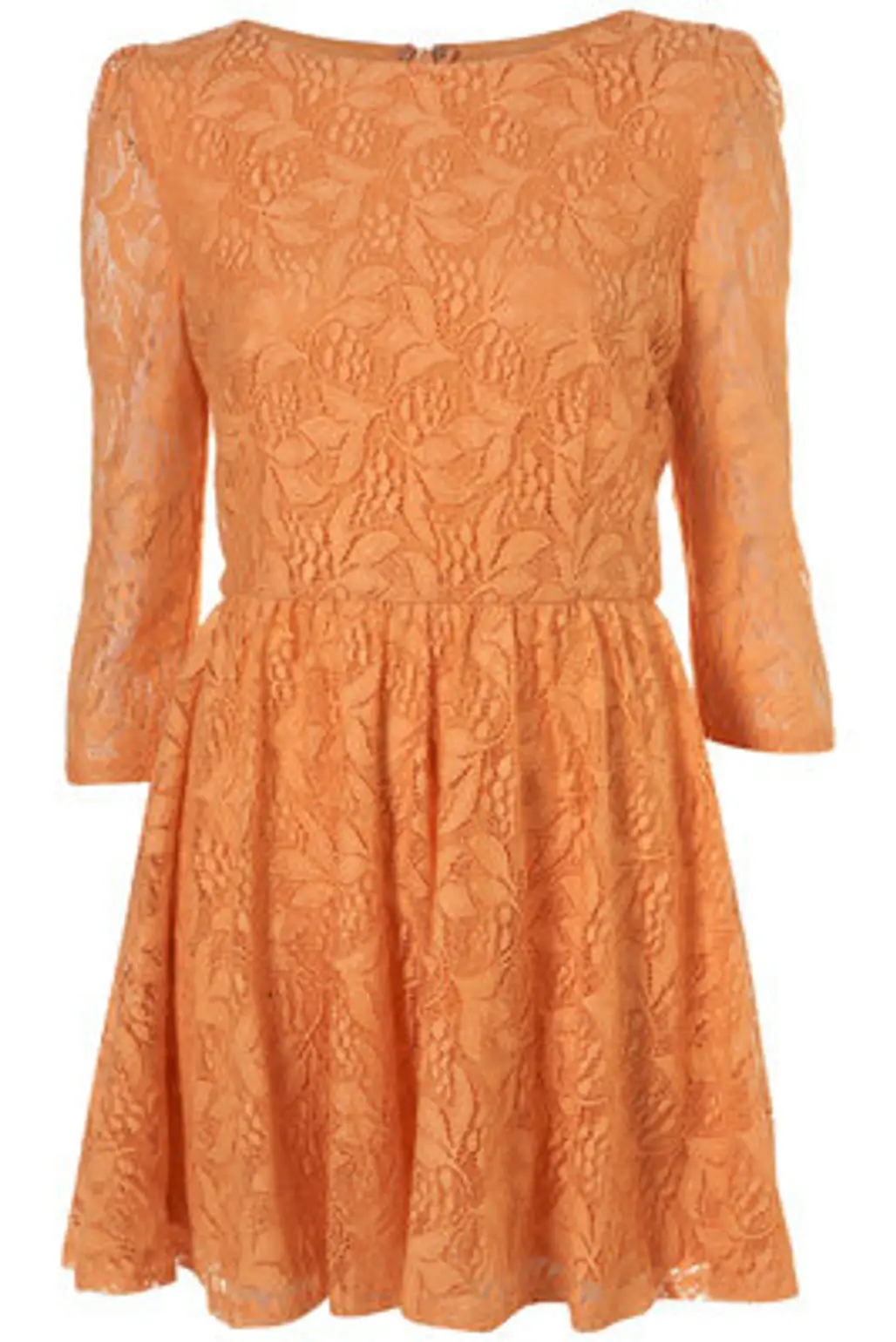 Topshop Orange Lace Flippy Dress