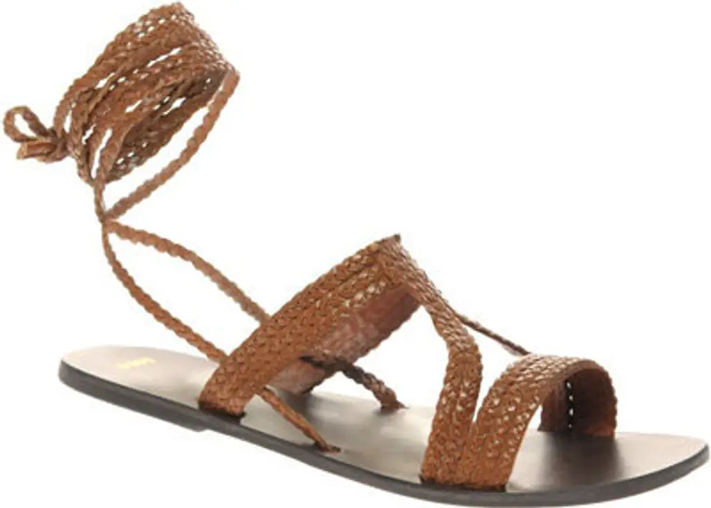 Asos Fiji Leather Tie up Flat Sandals