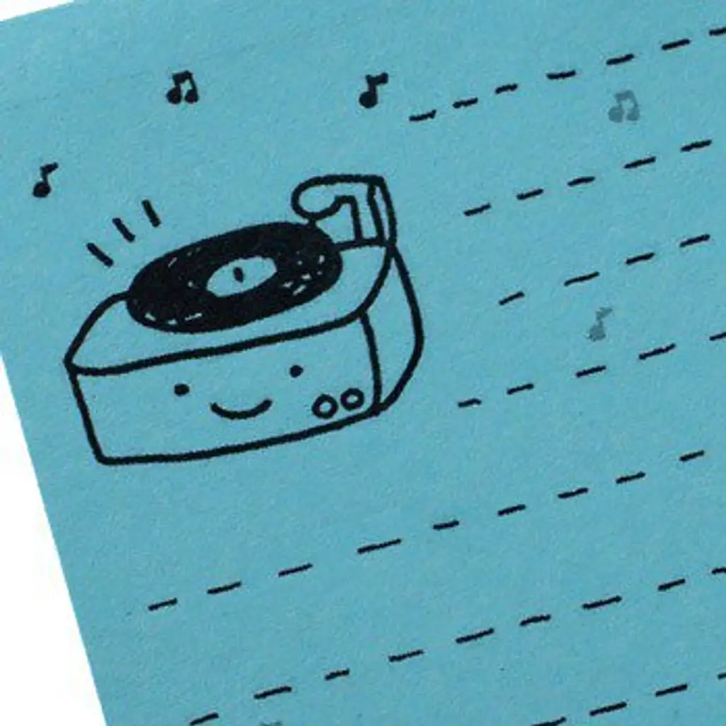 Happy Record Player Mini Notepad