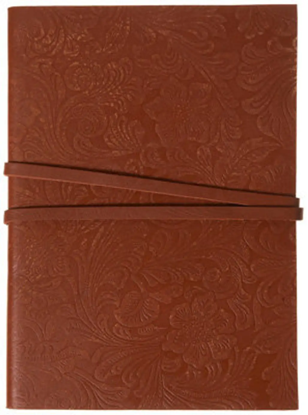 Topshop A5 Tan Embossed Leather Notebook