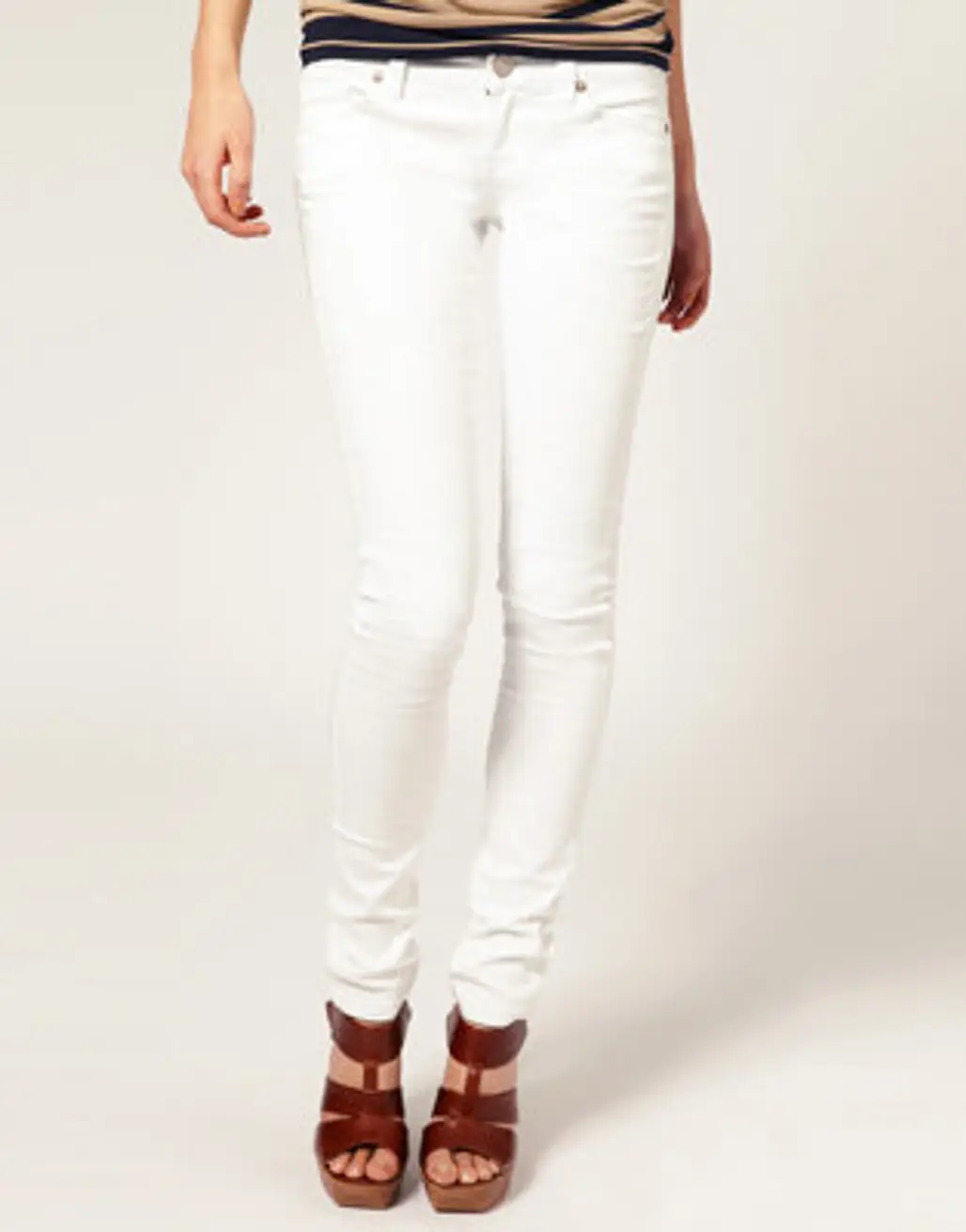 Mango White Skinny Jeans