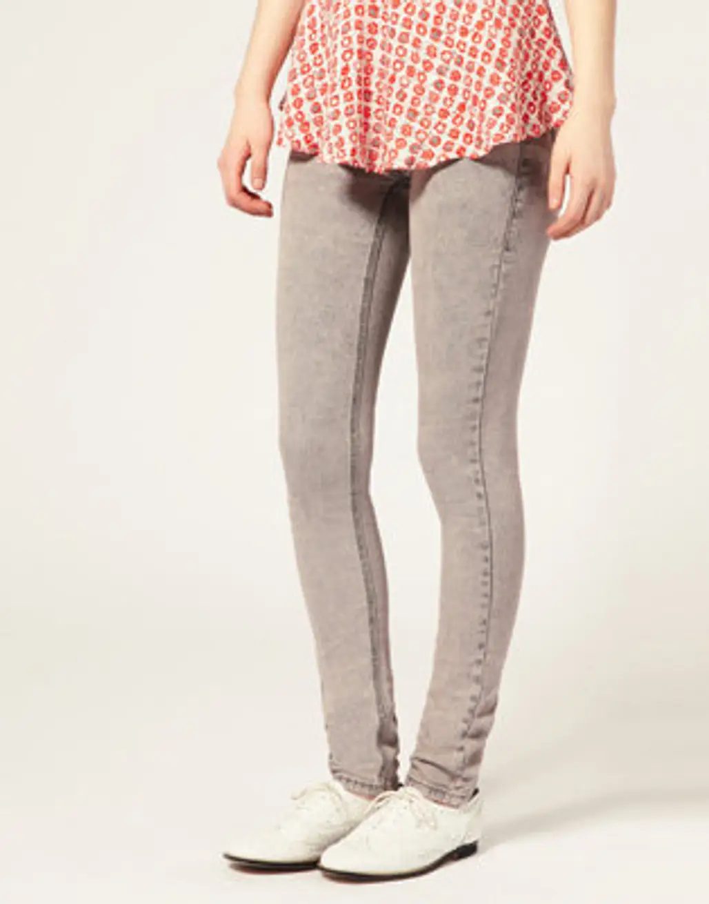 Free People Super Stretch Pull-on Washed Jeans