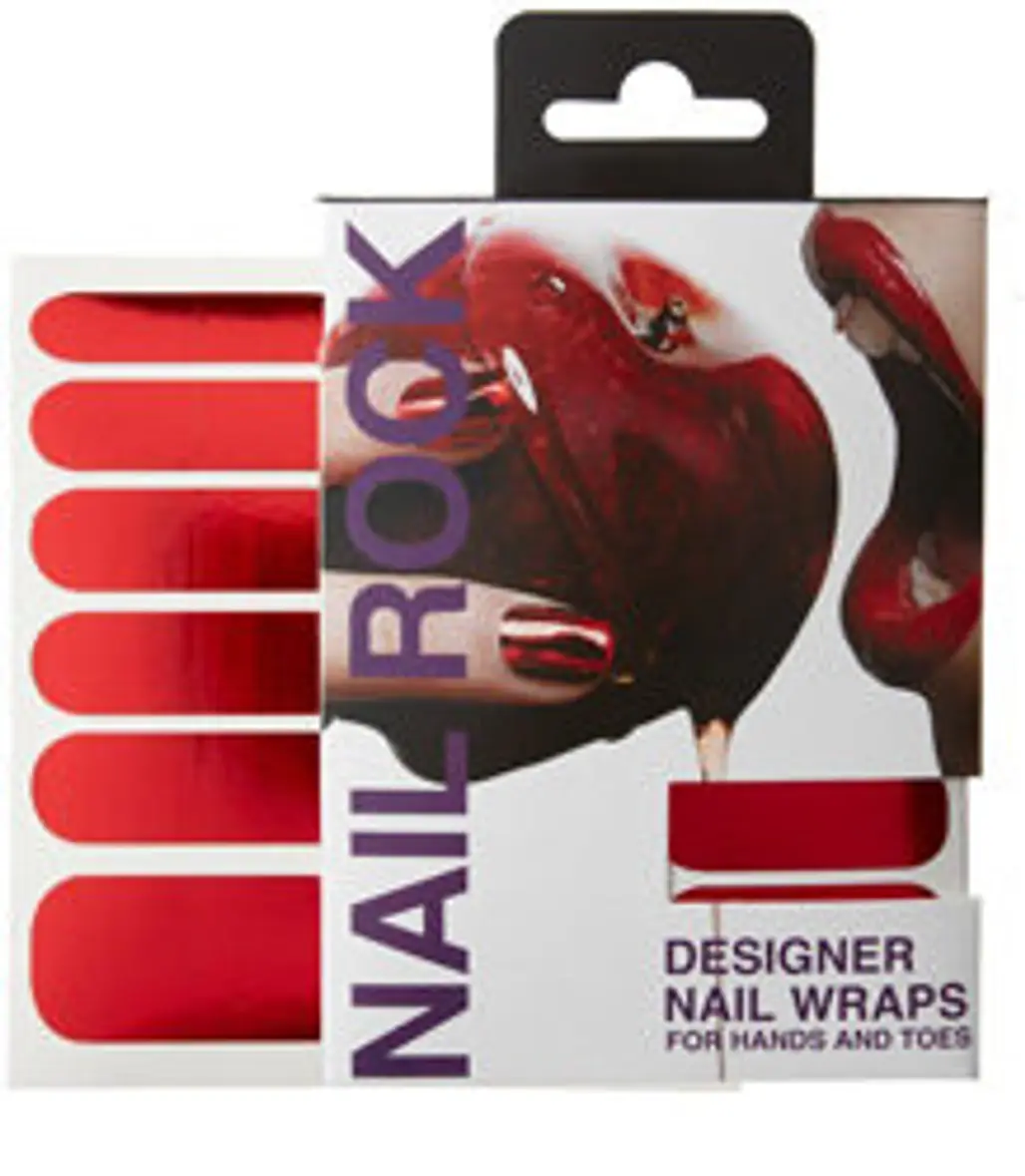 Nail Rock Designer Nail Wraps in Metallic Red