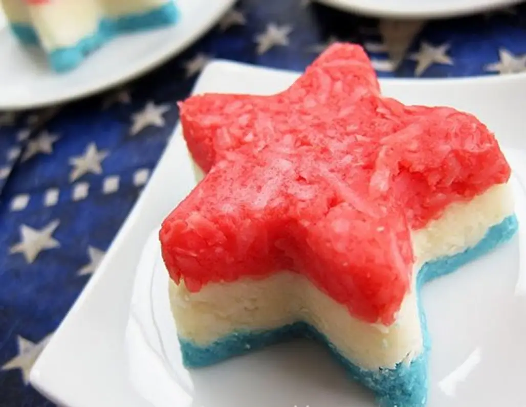 Red, White, and Blue Coconut Stars