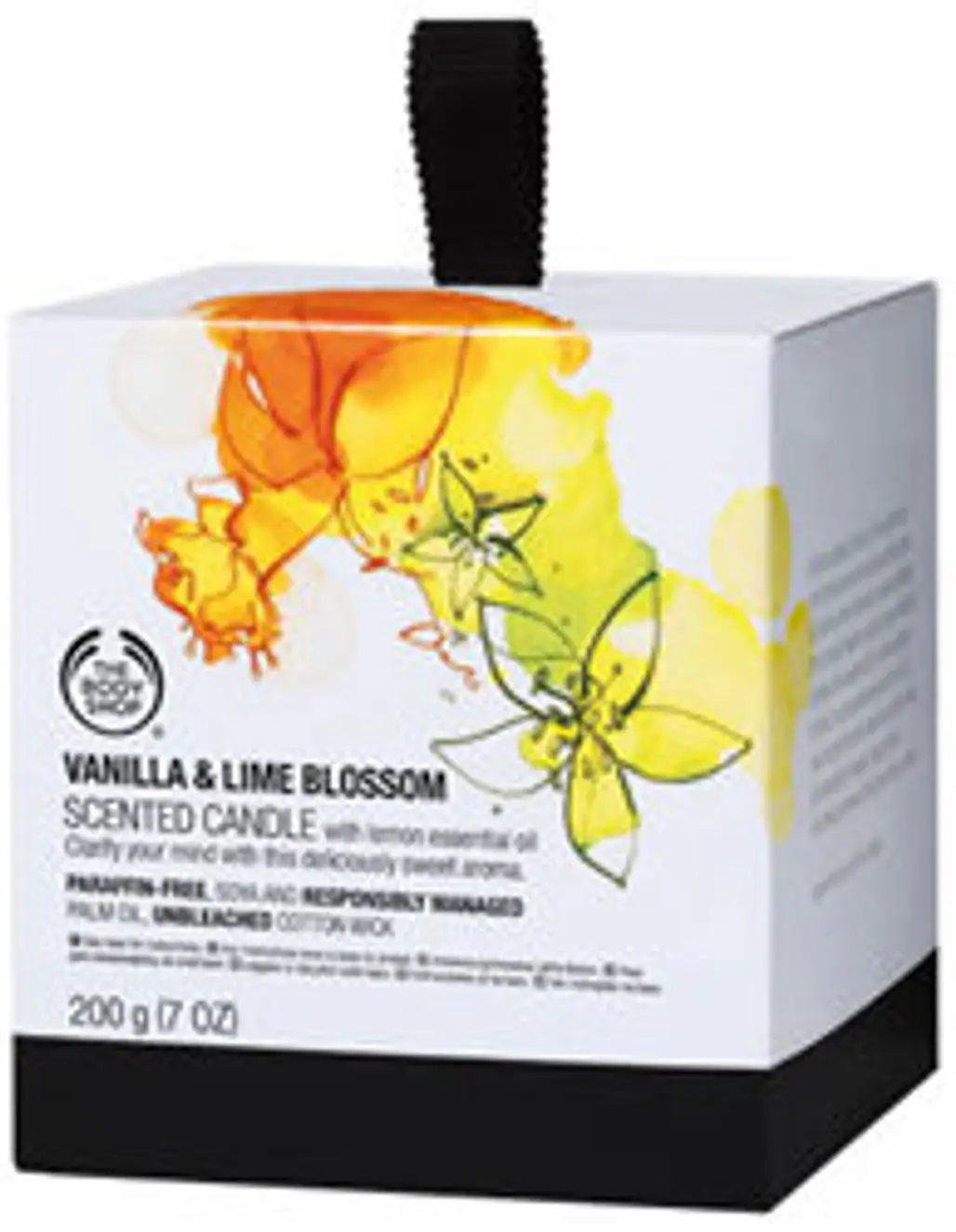 The Body Shop Vanilla and Lime Blossom Scented Candle