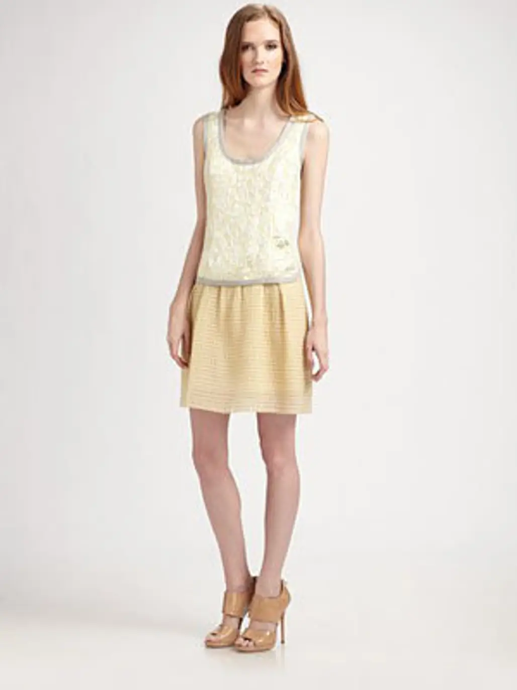 Marc Jacobs Sleeveless Brocade Top Dress