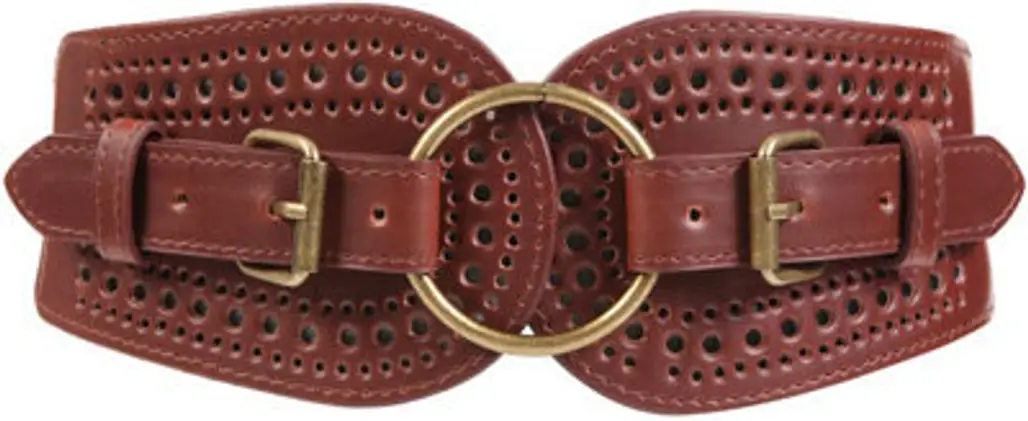 Perforated Double Buckle Belt