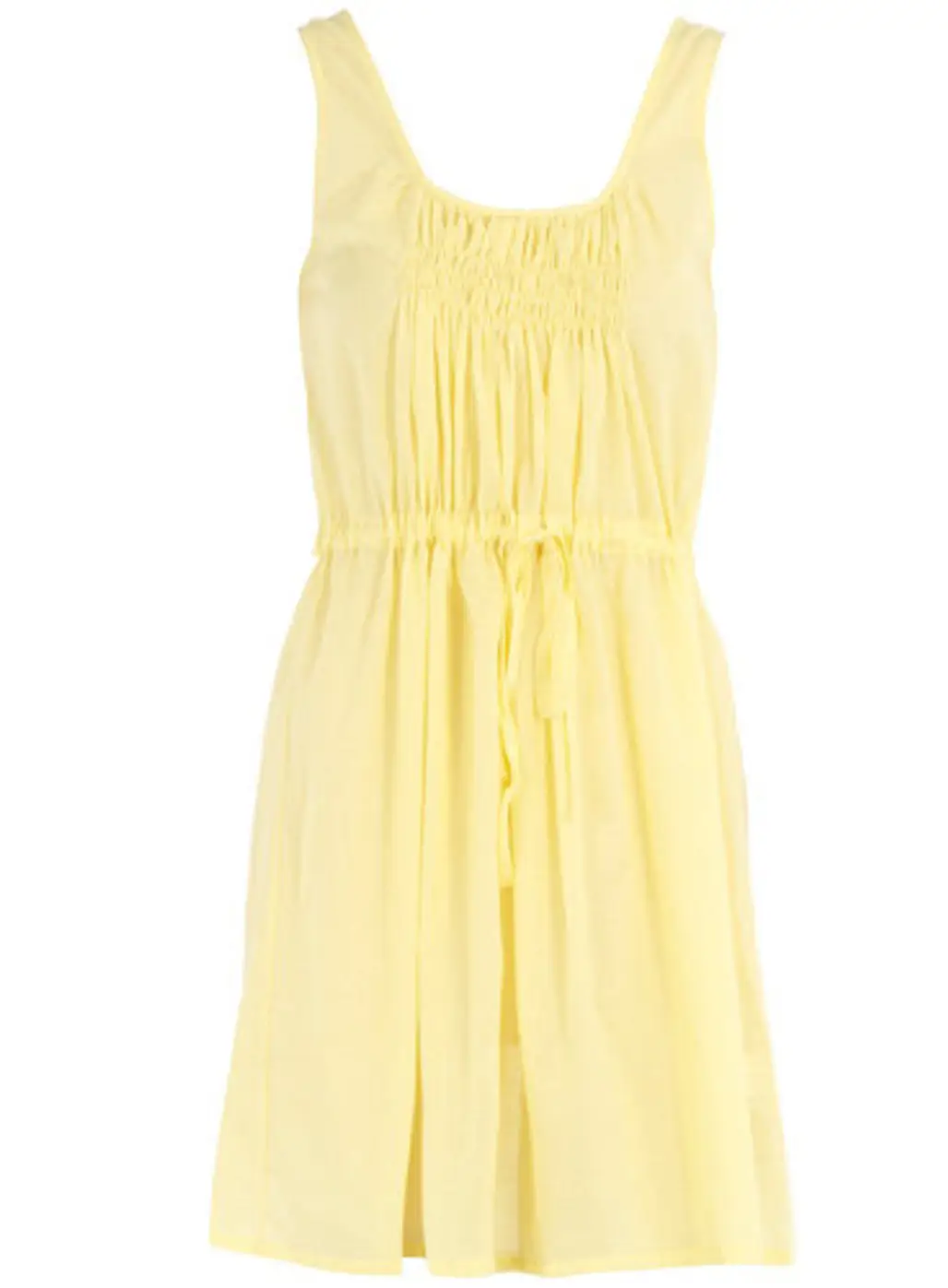 Dorothy Perkins Yellow Ruched Front Dress