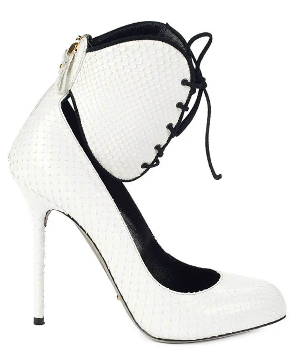 Classic White Pump with a Twist