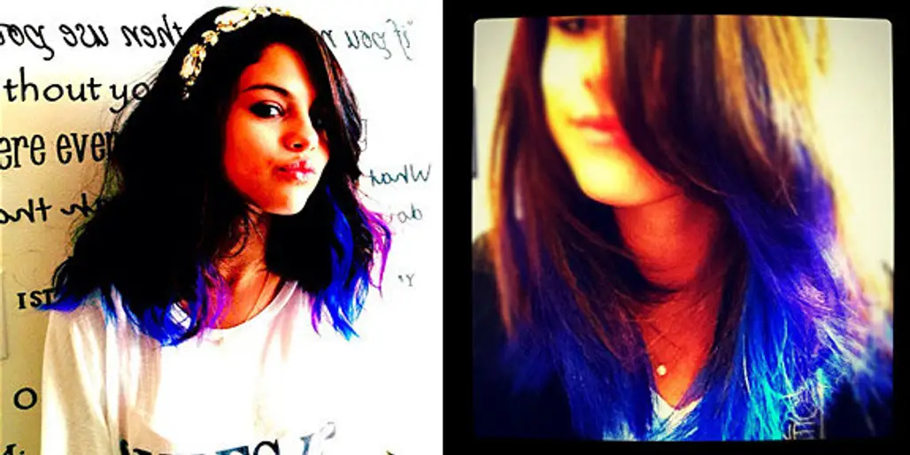 Selena Gomez is Black Purple and Blue