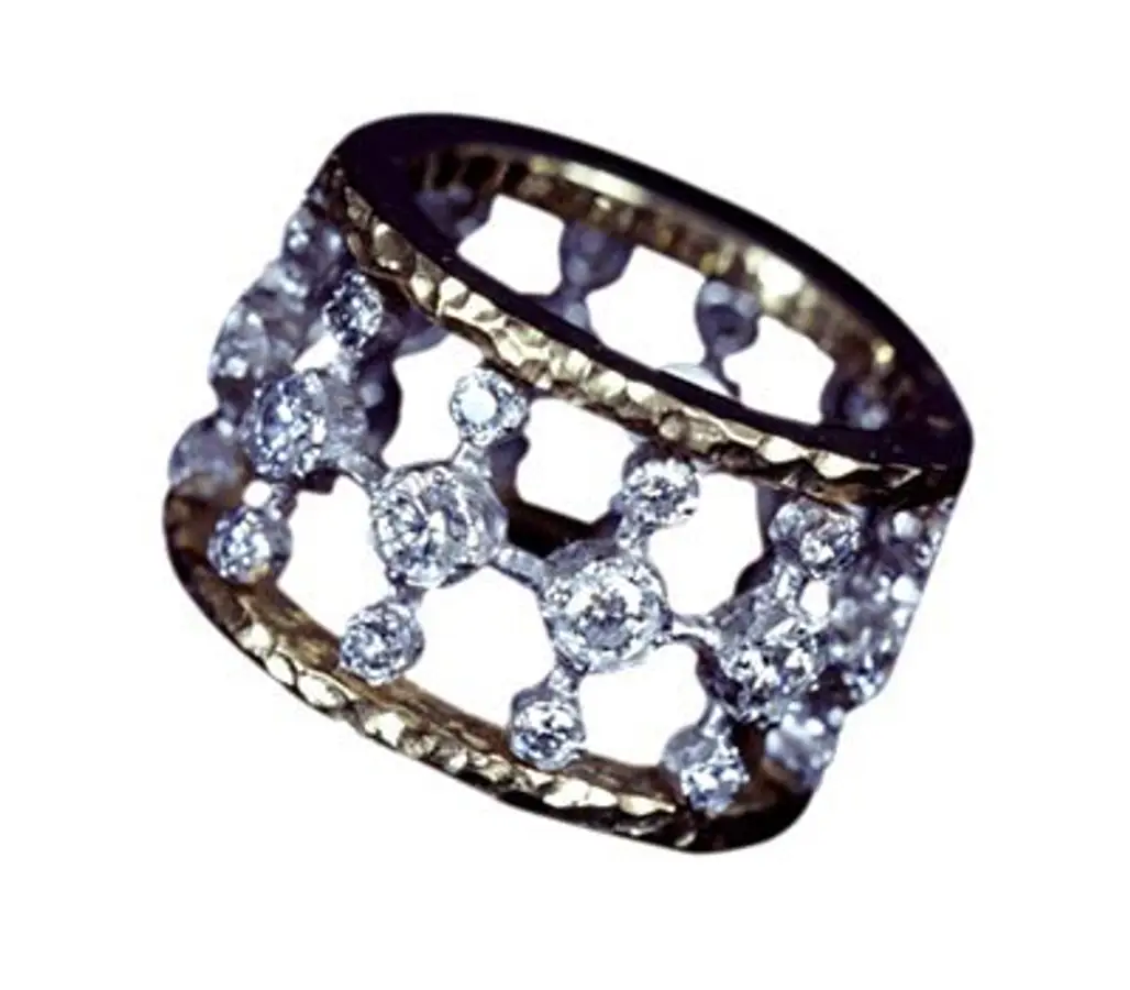 Ana Lucia De Teresa Gold Ring with Diamonds**