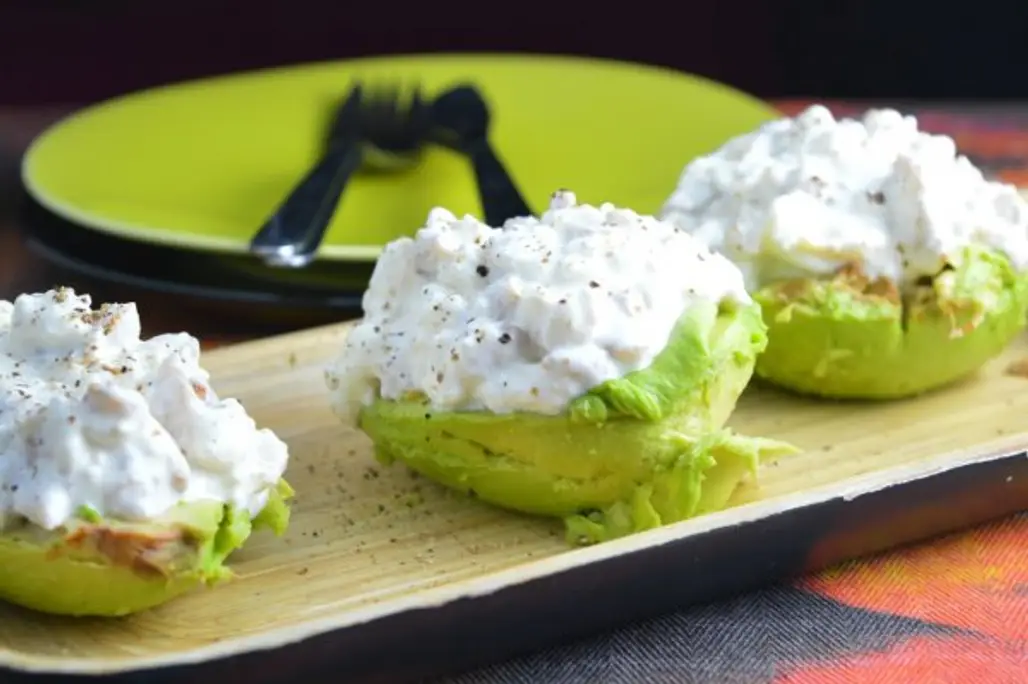 Avocado with Cottage Cheese