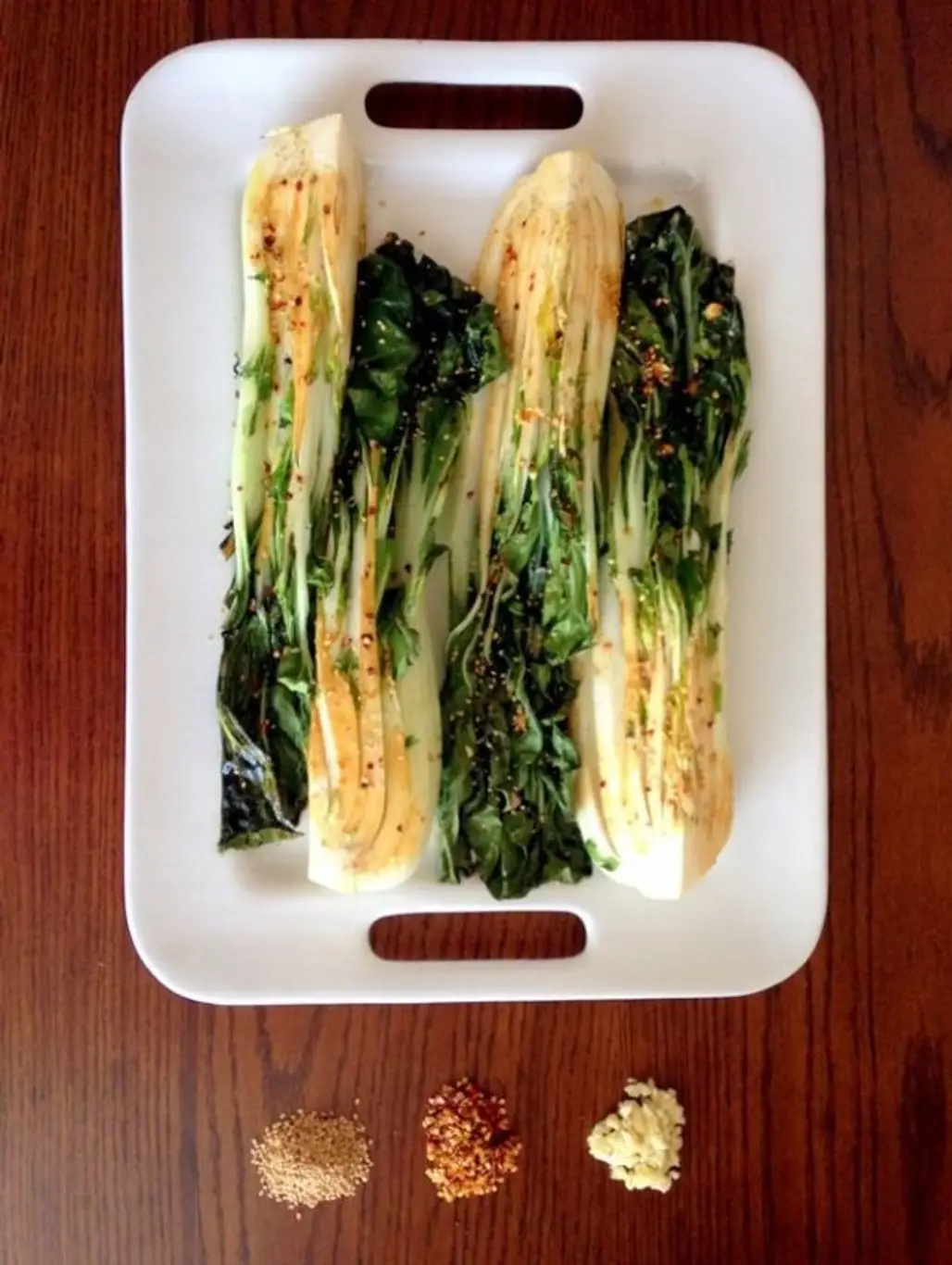 Spicy Roasted Bok Choy