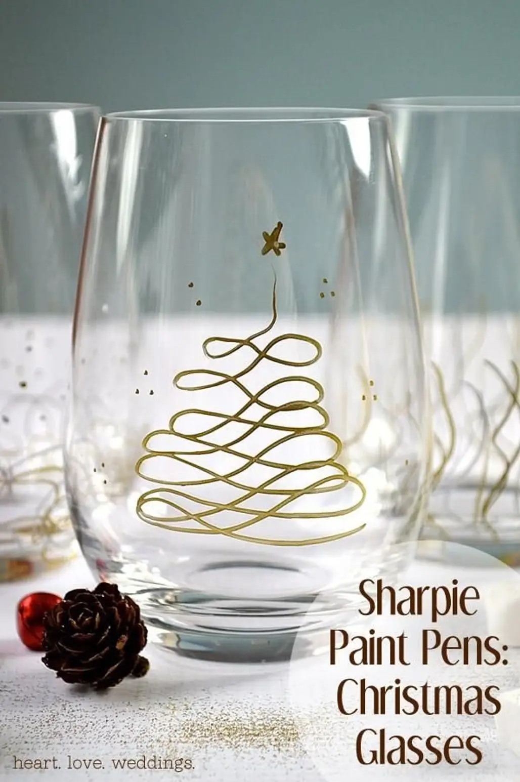 Personalized Christmas Glasses