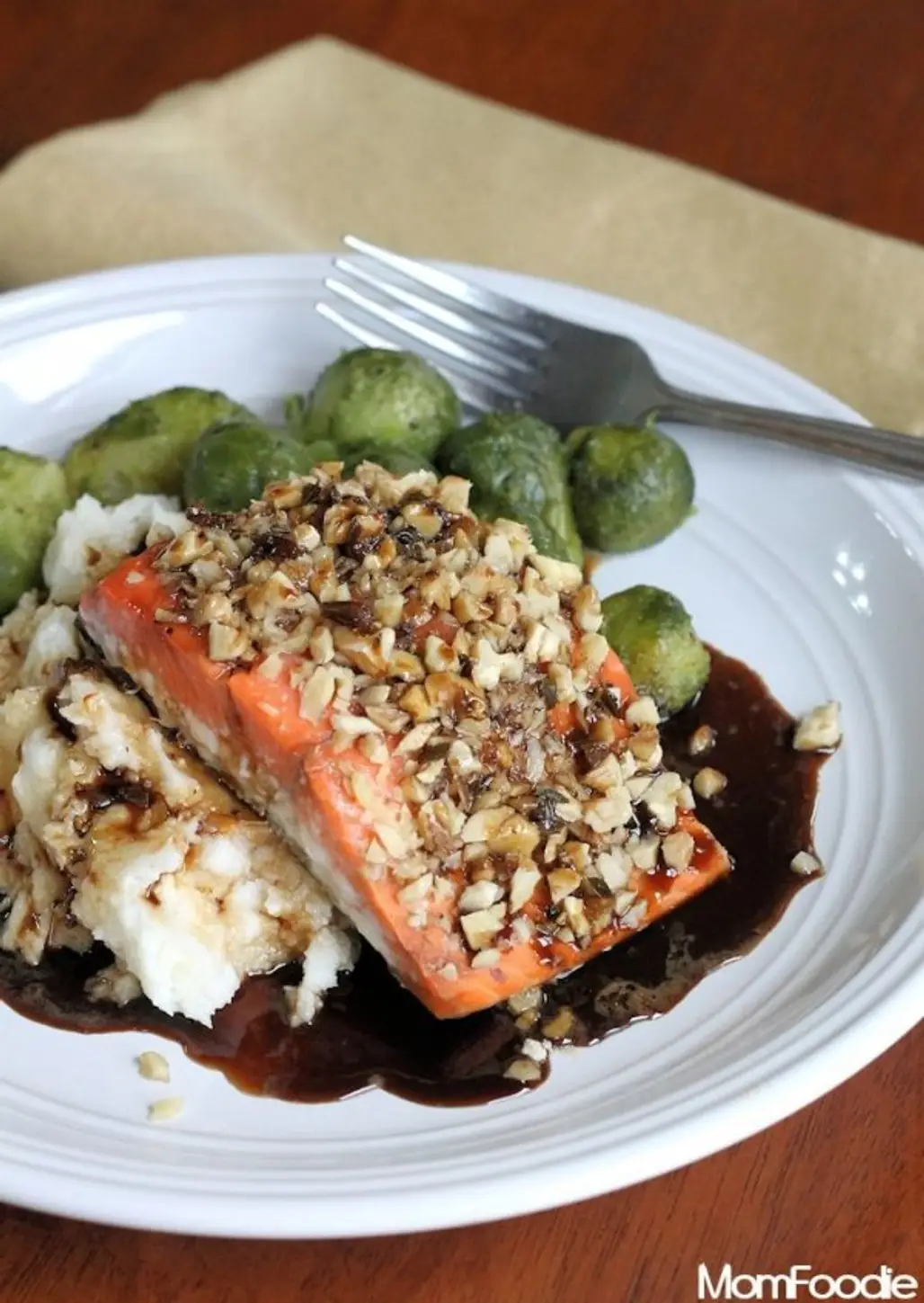 Walnut Crusted Salmon with Guinness Reduction