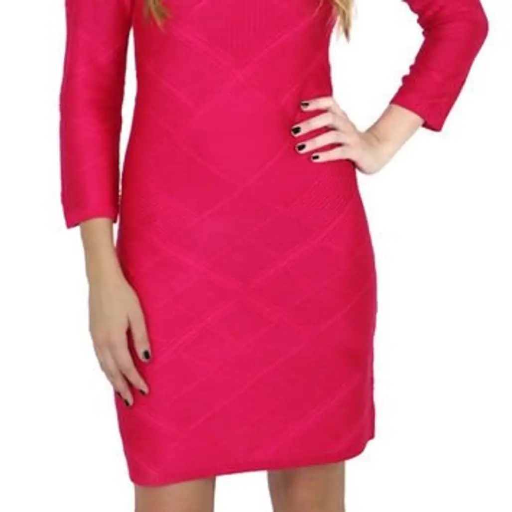 Jessica Simpson Women's Bodycon 3/4 Sleeve Sweater Dress
