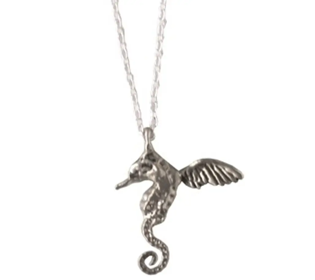 Anomaly Jewelry Silver Winged Seahorse Necklace