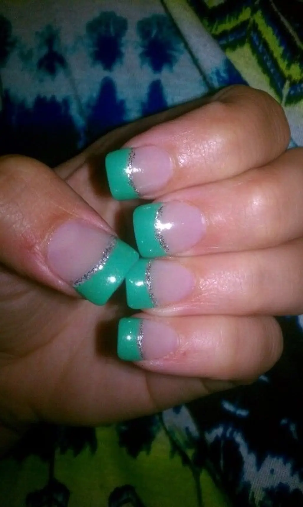 Turquoise French Tips