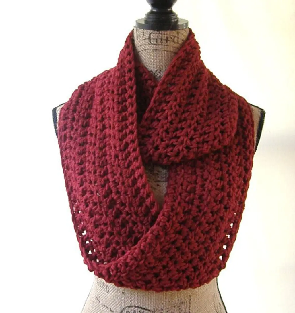Cranberry Infinity Scarf